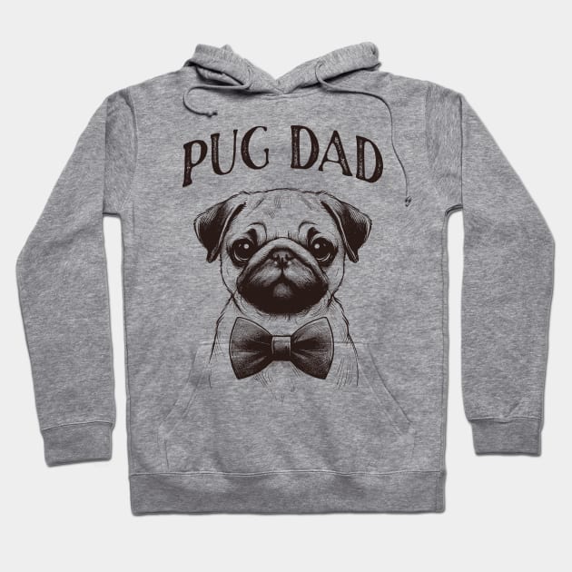 Pug Dad Hoodie by Yopi